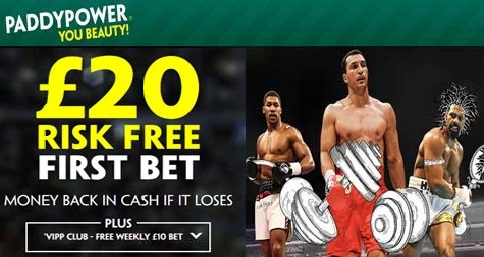 The site of Paddy Power allows betting on box matches!